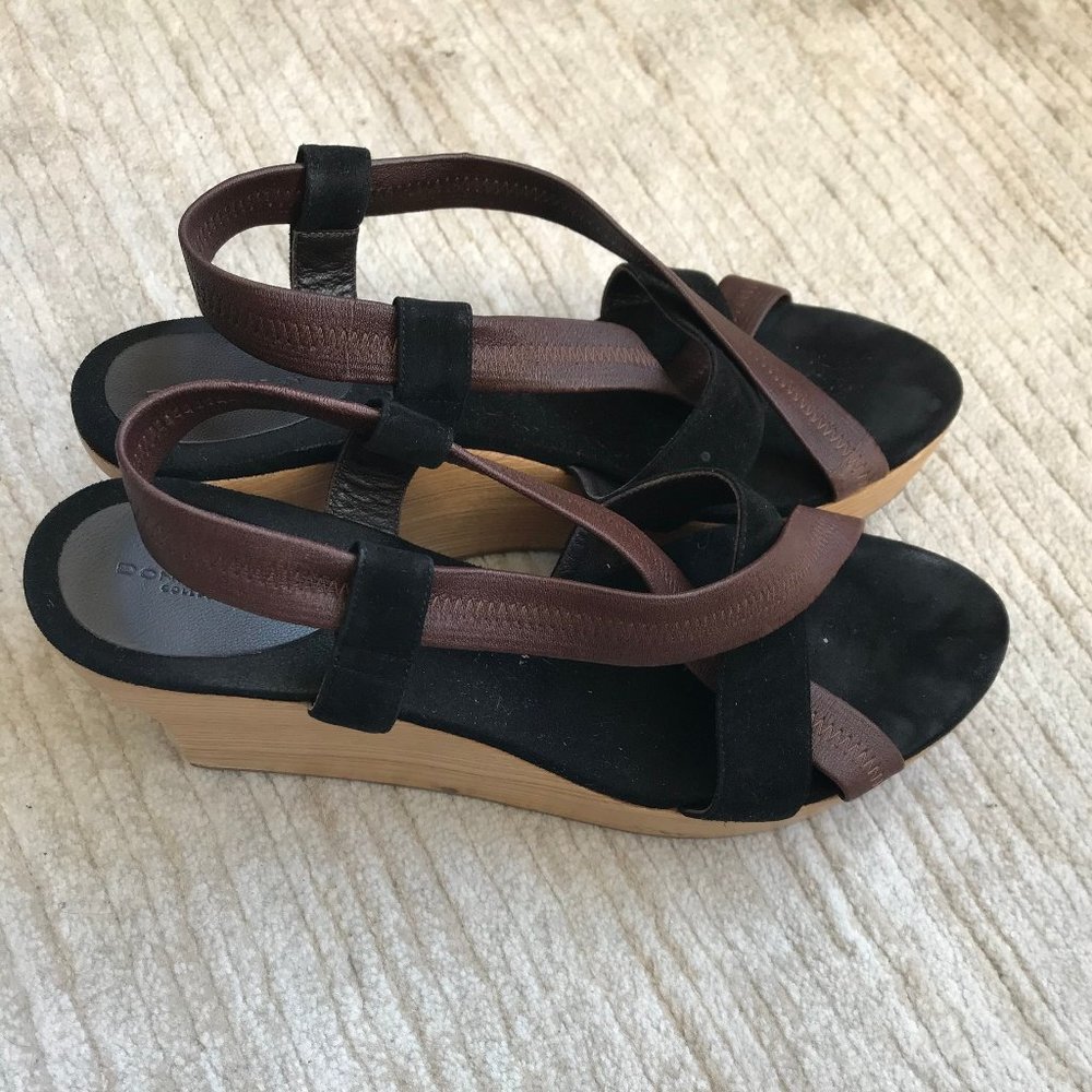 Donna Karan wooden wedges